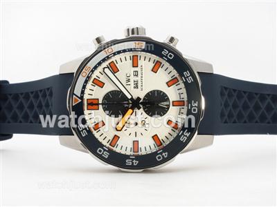 IWC Aquatimer Working Chronograph White Dial -Orange Marking