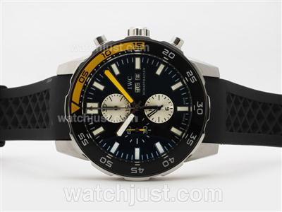 IWC Aquatimer Working Chronograph with Black Dial- Yellow / Black bezel