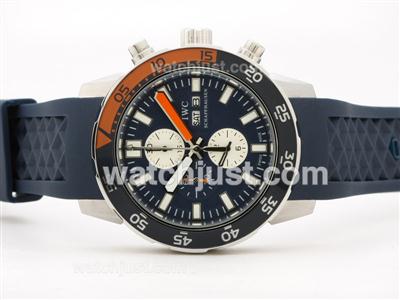 IWC Aquatimer Working Chronograph with Black/Orange Bezel-Rubber Strap