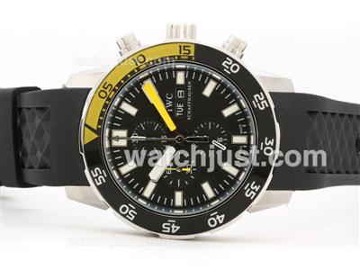 IWC Aquatimer Working Chronograph with Black/Yellow Bezel-Rubber Strap