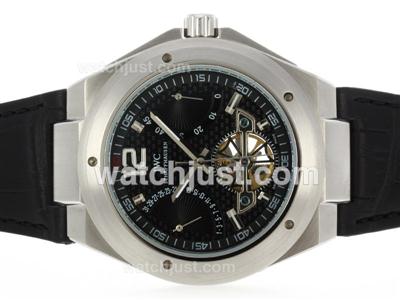 IWC Ingenieur Tourbillon Automatic with Black Dial and Strap