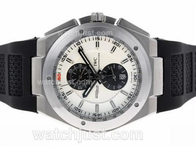 IWC Ingenieur Working Chronograph with White Dial-Rubber Strap