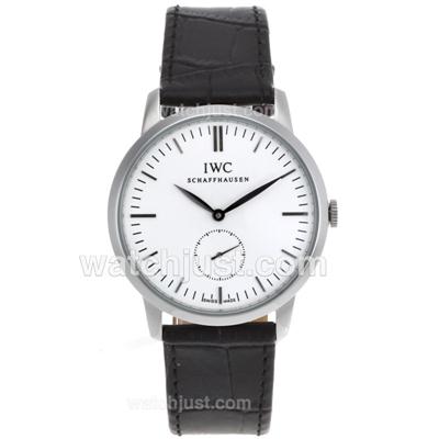 IWC Classic Automatic with White Dial-Leather Strap