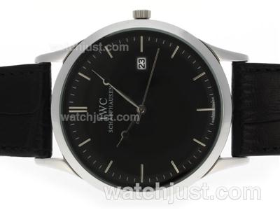 IWC Classic with Black Dial and Leather Strap