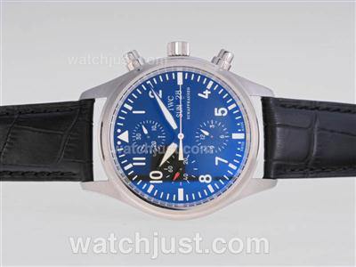 IWC Fliegeruhr Chronograph With Swiss Valjoux 7750 Movement-AR Coating