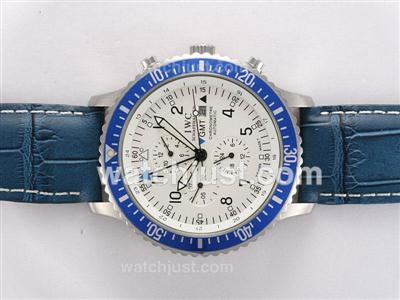 IWC Fliegeruhr GMT Chronometre Automatic Blue Bezel with White Dial