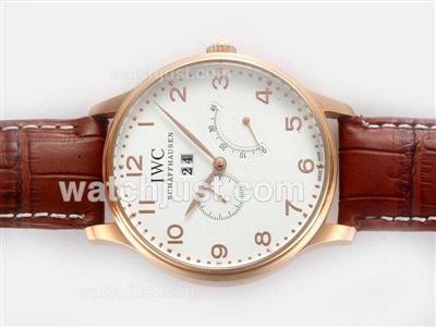 IWC Fliegeruhr Working Power Reserve Rose Gold Case with White Dial-Limited Edition