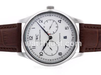 IWC Laureus Sport Automatic with White Dial-Leather Strap