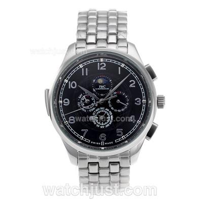 IWC Perpetual Calendar Automatic with Black Dial S/S