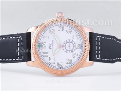 IWC Saint Exupery Automatic Rose Gold Case with beige Dial-AR Coating