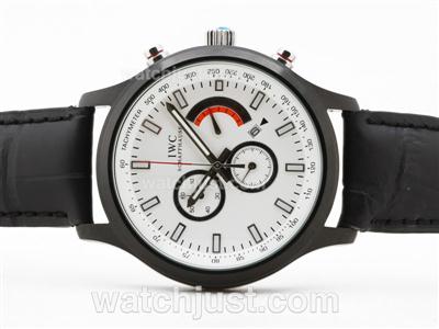 IWC Saint Exupery Working Chronograph PVD Case with White Dial
