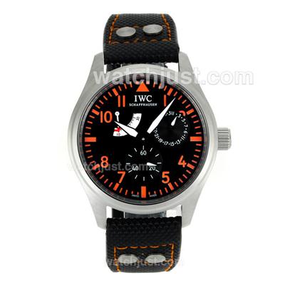 IWC Saint Exupery Working Power Reserve Automatic with Red Markers-Nylon Strap