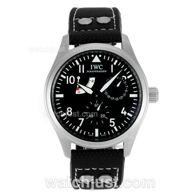 IWC Saint Exupery Working Power Reserve Automatic with White Markers-Nylon Strap