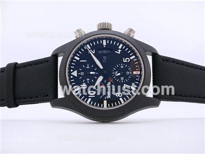 IWC 3789 Top Gun Pilot Chrono Ceramic Case-Same Chassis As 7750 Version-High Quality