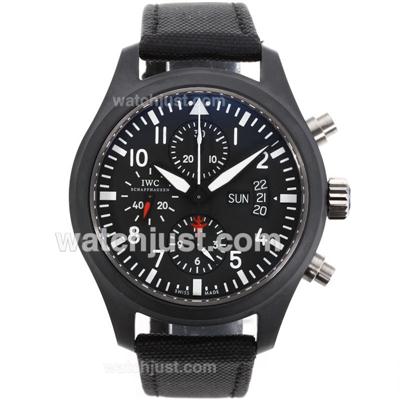 IWC 3789 Top Gun Pilot Chrono Swiss Valjoux 7750 Movement Version 2-Full Ceramic Case