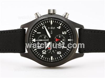 IWC 3789 Top Gun Pilot Working Chrono PVD Case-Same Chassis As 7750 Version-High Quality