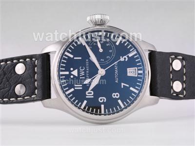 IWC 7 Days Big Pilot 5002 Power Reserve with Black Dial and Strap-21600bph