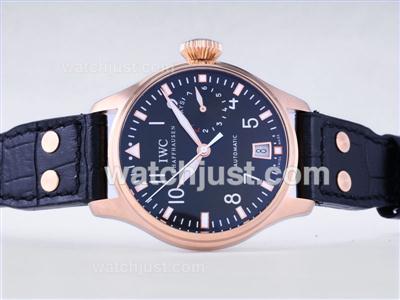 IWC Big Pilot 7 Days Power Reserve WIth Rose Gold Case-TOURNEAU JEWELERS Limited Edition