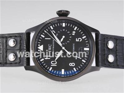 IWC Big Pilot 7 Days Working Power Reserve Automatic PVD Case with Black Dial-21,600bph