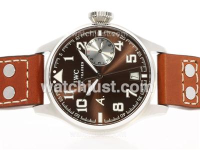 IWC Big Pilot Power Reserve with Brown Dial and Strap-Antoine St Exupery Limited Edition