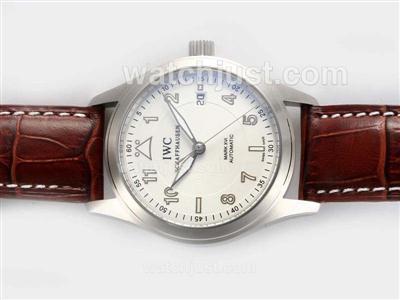 IWC Pilot ark XVI Swiss ETA 2836 Movement with White Dial-AR Coating