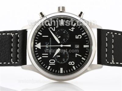 IWC Pilot Chrono Working Chronograph With Black Dial