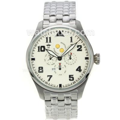 IWC Pilot Perpetual Calendar Automatic with White Dial S/S