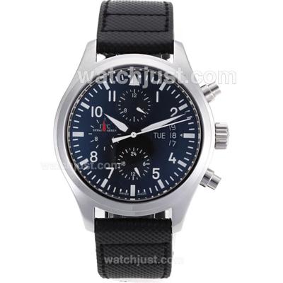 IWC Top Gun Pilot Automatic with Black Dial-Leather Strap