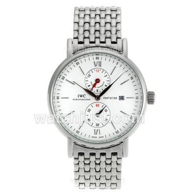 IWC Portofino Two Time Zone Automatic with White Dial S/S