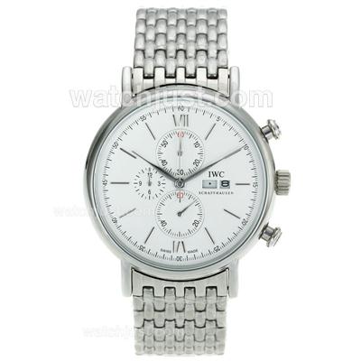 IWC Portofino Working Chronograph with White Dial S/S