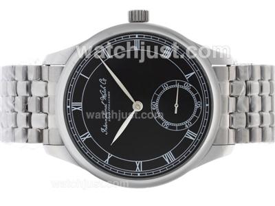IWC Portuguese Manual Winding Roman Markers with Black Dial S/S