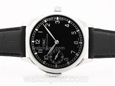 IWC Portuguese Repetition Unitas 6497 Movement with Black Dial