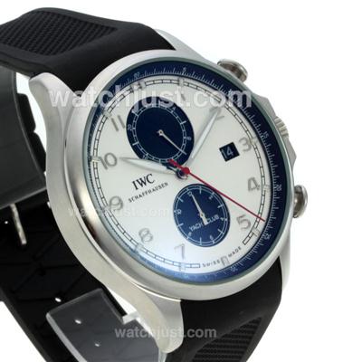 IWC Portuguese Yacht Club Automatic with White Dial-Rubber Strap