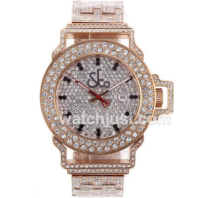 Jacob & Co Classic Automatic Full Rose Gold with Diamond Case and Dial
