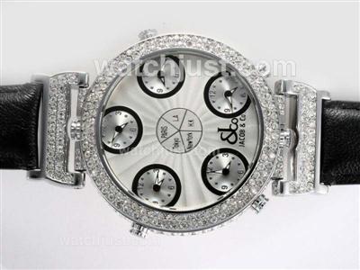 Jacob & Co Classic Five Time Zone Diamond Bezel and Double Dial