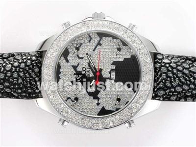 Jacob & Co Classic Five Time Zone Diamond Bezel and Marking