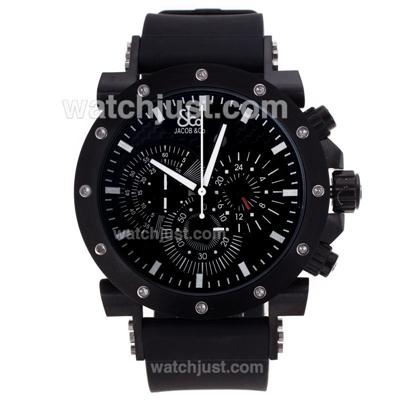 Jacob & Co Classic Working Chronograph PVD Case with Black Dial
