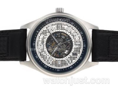 Jaeger-Lecoultre Amvox Automatic Skeleton with White Dial-Leather Strap