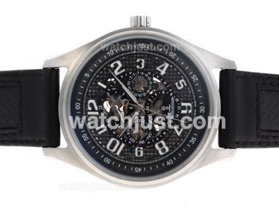 Jaeger-Lecoultre Amvox Perpetual Calender Skeleton Automatic with Black Dial-Leather Strap