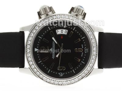 Jaeger-LeCoultre Master Compressor Diving Black Dial with Diamond Bezel