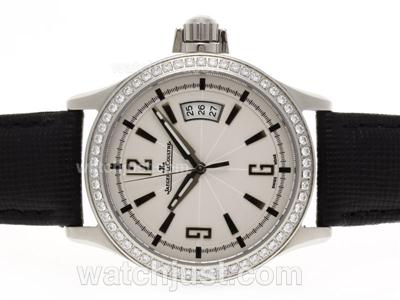 Jaeger-LeCoultre Master Compressor Diving Diamond Bezel with White Dial