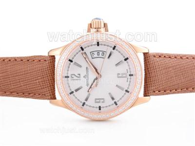Jaeger-LeCoultre Master Compressor Diving Rose Gold Case with Diamond Bezel-Lady Size