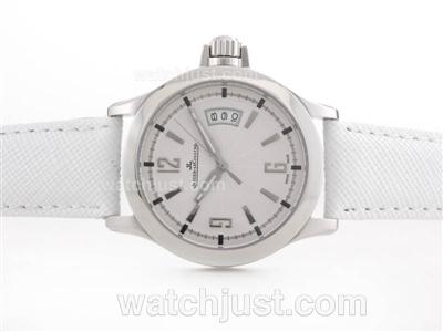 Jaeger-LeCoultre Master Compressor Diving with White Dial & Strap-Lady Size