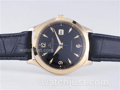 Jaeger-Lecoultre Master Control Automatic Gold Case with Black Dial