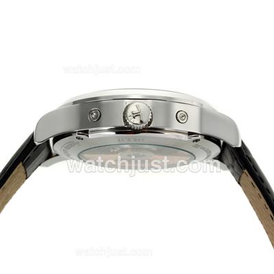 Jaeger-Lecoultre Master Control Automatic with White Dial-Leather Strap