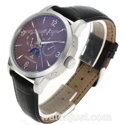 Jaeger-Lecoultre Master Control Moonphase Automatic with Brown Dial-Leather Strap