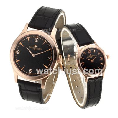 Jaeger-Lecoultre Master Control Rose Gold Case with Black Dial-Sapphire Glass