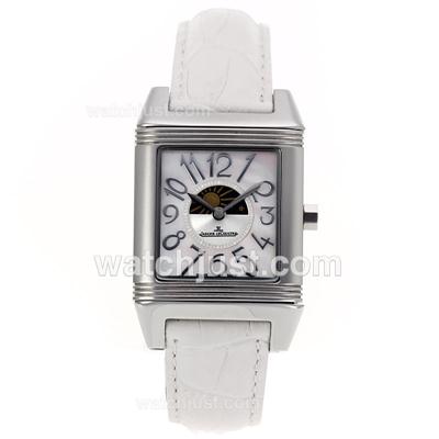 Jaeger-Lecoulbre Reverso Moonphase with White MOP Dial-Sapphire Glass