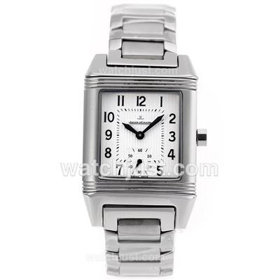 Jaeger-Lecoulbre Reverso with White Dial S/S-Sapphire Glass