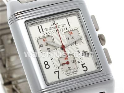 Jaeger-Lecoultre Reverso Working Chronogragh with White Dial S/S